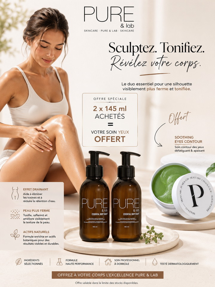 Une offre qui prend soin de vous !

2 Essential Body Sculpt achetés

Votre soin contour des yeux OFFERT